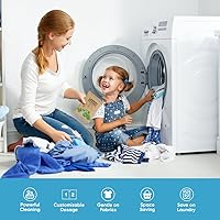 Vista 5 de AIDEA Hojas de detergente para ropa, sin perfume (160 cargas), 80 hojas, jabón de lavandería, detergente para lavadora, hoja de detergente libre