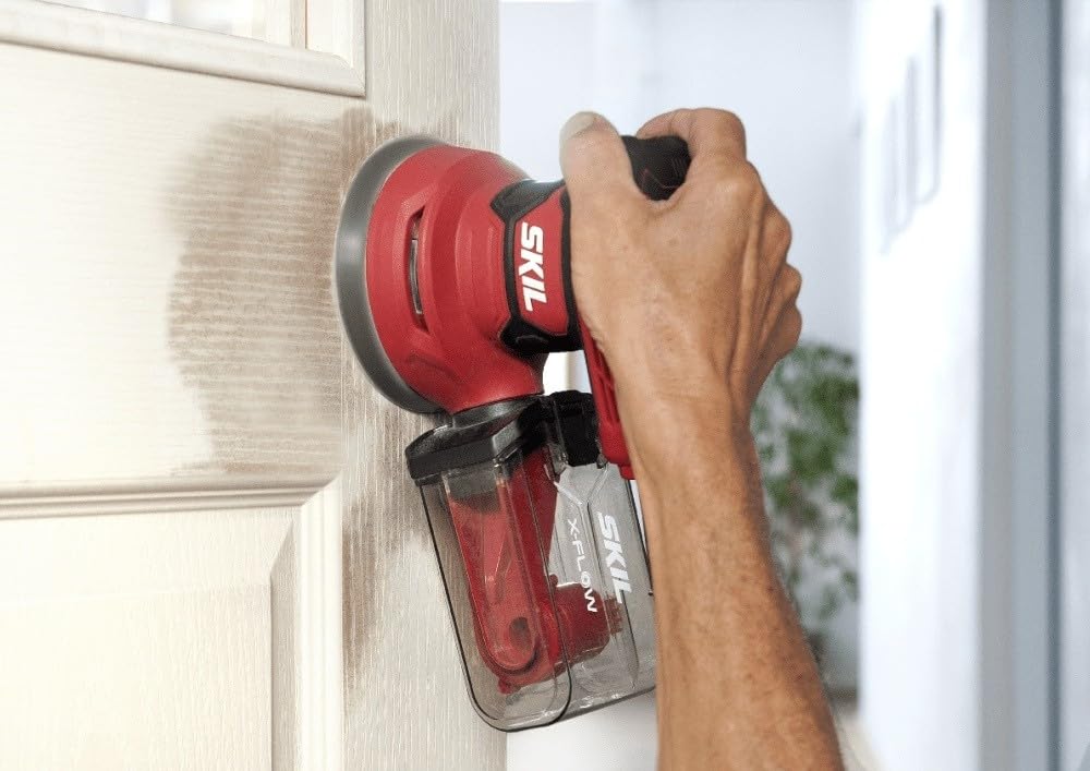 SKIL 7471AA - Smerigliatrice orbitale da 125 mm (300 W, sistema di bilanciamento VRS, funzionamento con una sola mano, funzione di controllo della velocità, sistema di raccolta della polvere "X-Flow