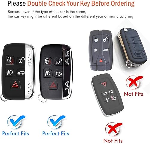 Miniatura 2 de Intermerge Funda para llavero para Range Rover Evoque Velar Sport Discovery Freelander2 LR4 Land Rover Sport y Jaguar XF XJ XE F-PACE F-TYPE 5