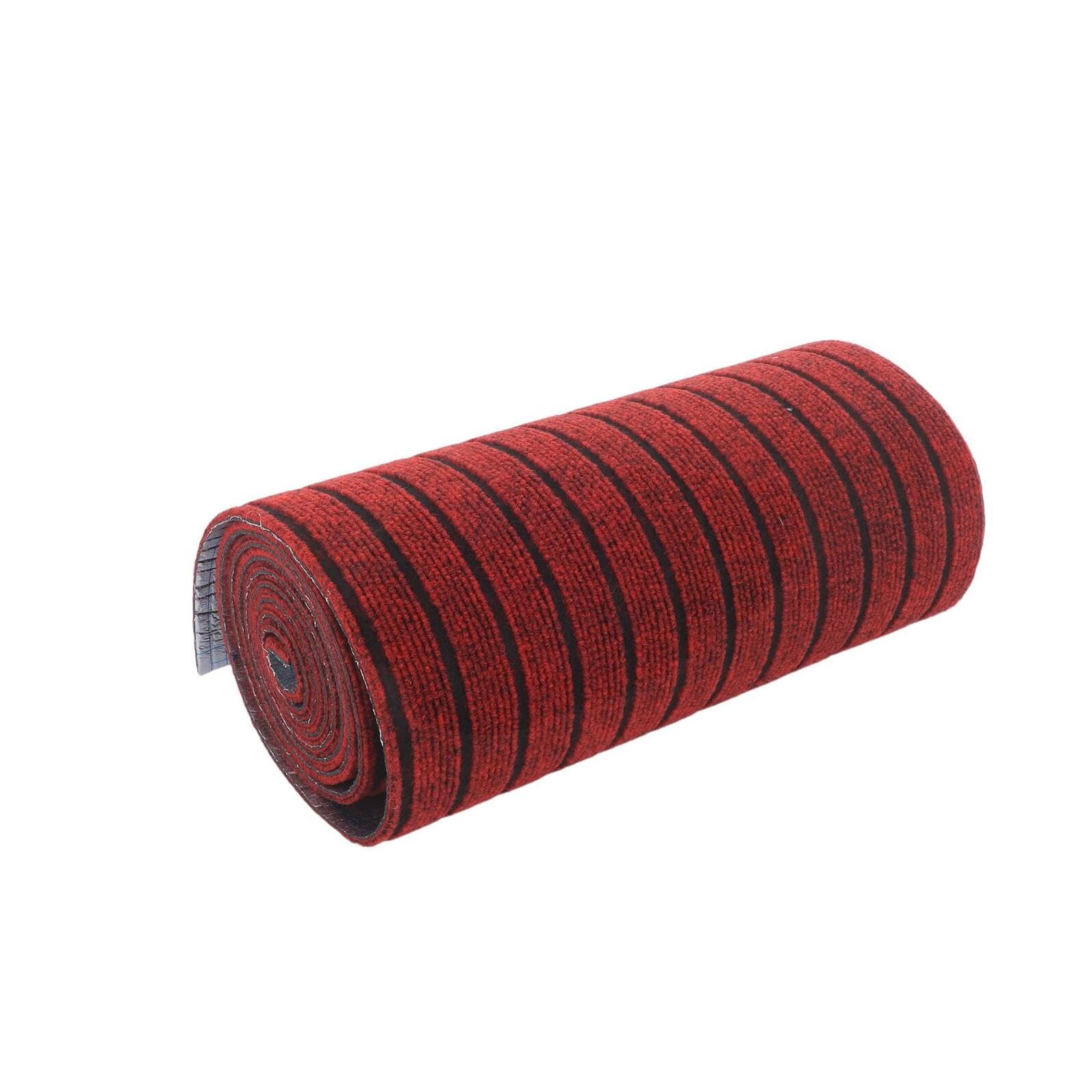 Rouleau de moquette auto-adhésif rouge en polypropylène grand format antidérapant