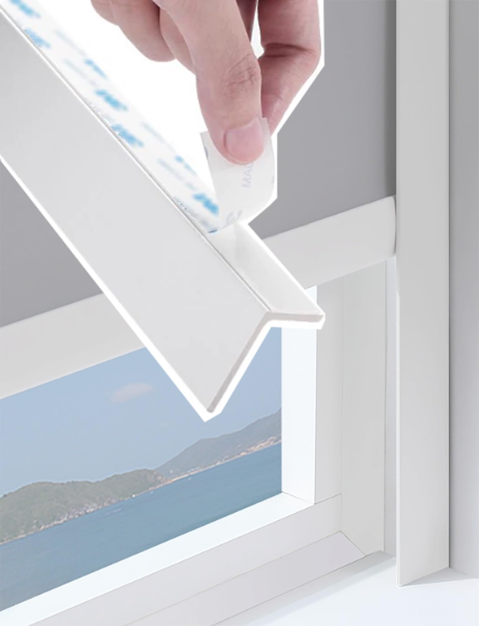 EBZFASO Light Blockers Side Tracks, PVC Light Blocking Strip For Window Blinds And Curtains(120cm/47.2in)
