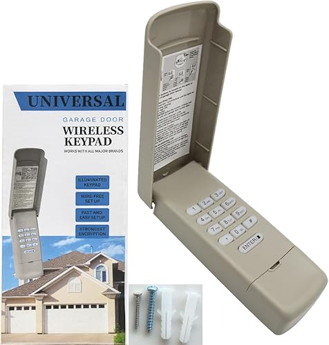 Miniatura 11 de Teclado de abridor de puerta de garaje para abridores liftmaster Chamberlain Craftsman producidos desde 1993, teclado inalámbrico de entrada sin