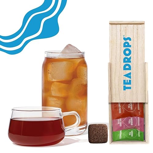Miniatura 7 de Tea Drops Holiday Sampler Box 25 Count Organic Dissolvable Loose Leaf Tea Iced or Hot Microplastic-Free Naturally Sweetened Organic Chai