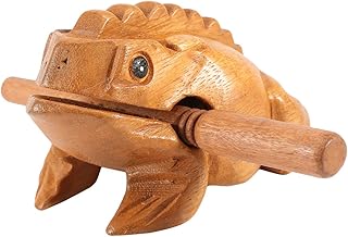 Wooden Frog Instrument - 4.33" x 2.76" x 2.95" Weird Musical Instruments Vintage Wood Decor for Teens,Adults