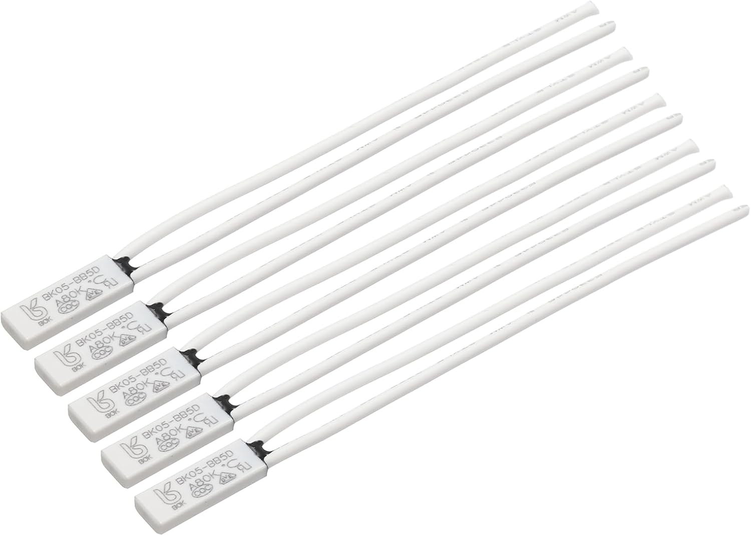 uxcell 5Pcs KSD9700 Thermostat, NO Temperature Control Switch 80C N.O 2A Plastic Bimetal Normally Open Thermal Protector Thermal Switch