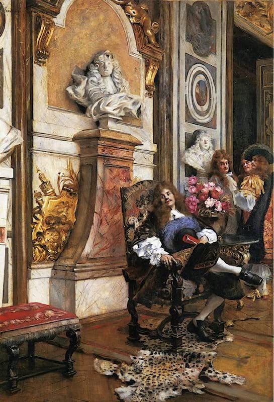 Peinture classique de Molière à Versailles pour créer une ambiance historique dans votre salon