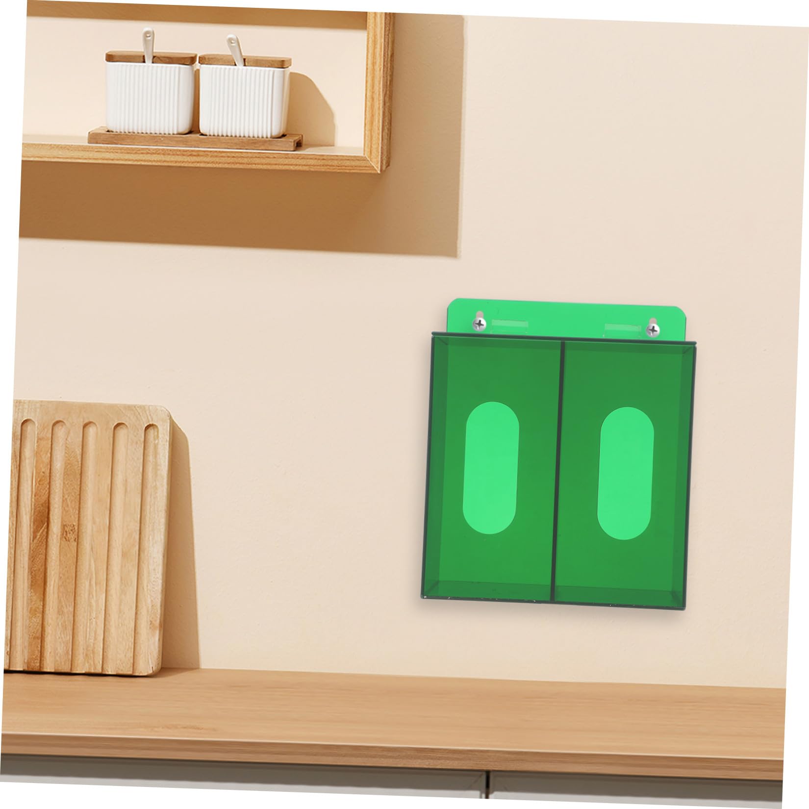 Zerodeko Porta Mascherine in Acrilico con Supporto per Guanti Contenitore Salvaspazio e Resistente per Organizzazione Efficiente da Muro