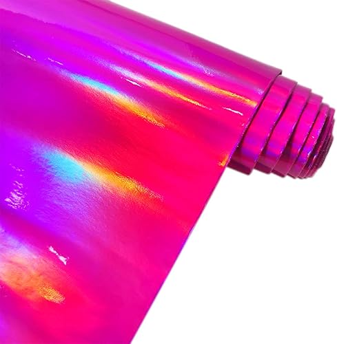 Miniatura 2 de Tela de piel sintética holográfica de 11.8 x 53 pulgadas, vinilo reflectante de espejo para hacer tus propios lazos para el cabello, bolsas de