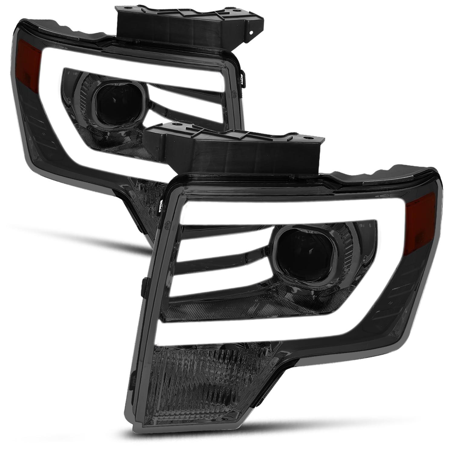 CAAP DRIVEN 3D LED DRL Projector Headlights Compatible with 2009-2014 Ford F150 CAAP-F15009-3D-SMAM-HL