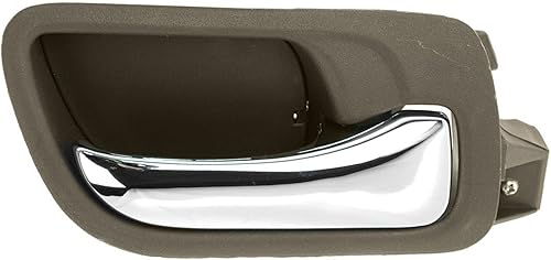 TRQ Manija de puerta delantera interior gris pardo lado del pasajero derecha para 03-07 Accord Sedan