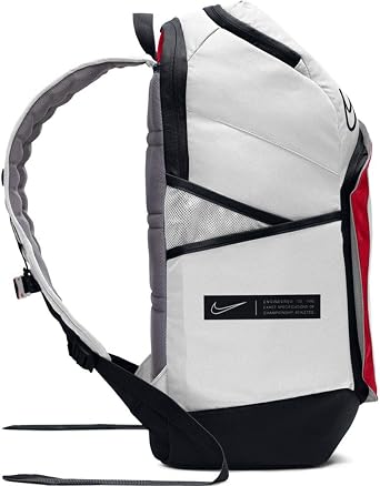 Nike Elite Pro Basketball Backpack BA6164 One Size, White/University Red/Black , One Size