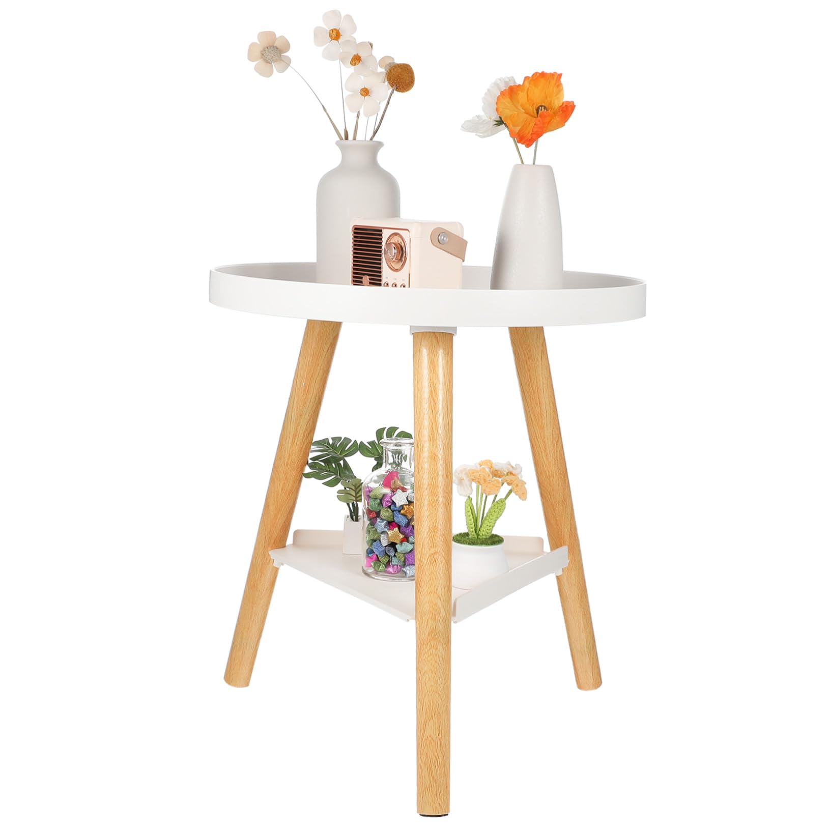 Table de chevet minimaliste blanche pour petits espaces et chambre cocooning VALICLUD