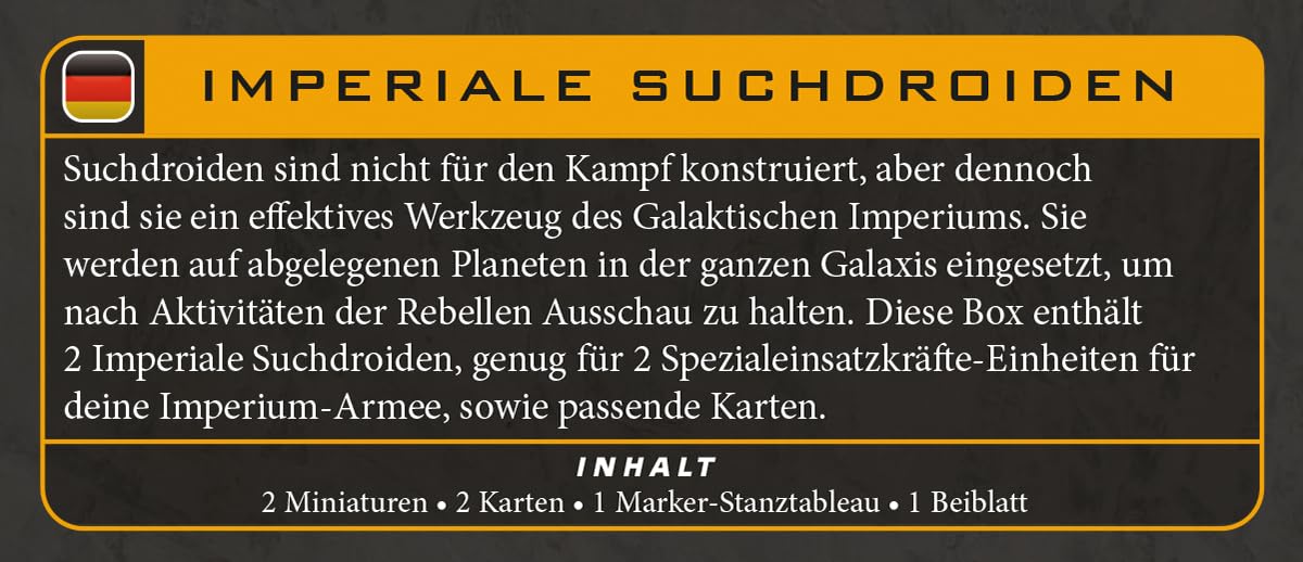 Asmodee, Star Wars: Legion – Imperial Probe Droid (Imperiale Suchdroid), versione DE, Espansione per tablet per 2 giocatori dai 14 anni in su, con tempo di riproduzione di 120-180 minuti, multilingue