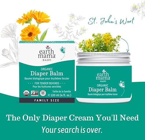 Miniatura 7 de Earth Mama Bálsamo de pañales orgánico multiusos para bebés | Verificado por EWG, sin petróleo ni fragancia con caléndula para pieles sensibles
