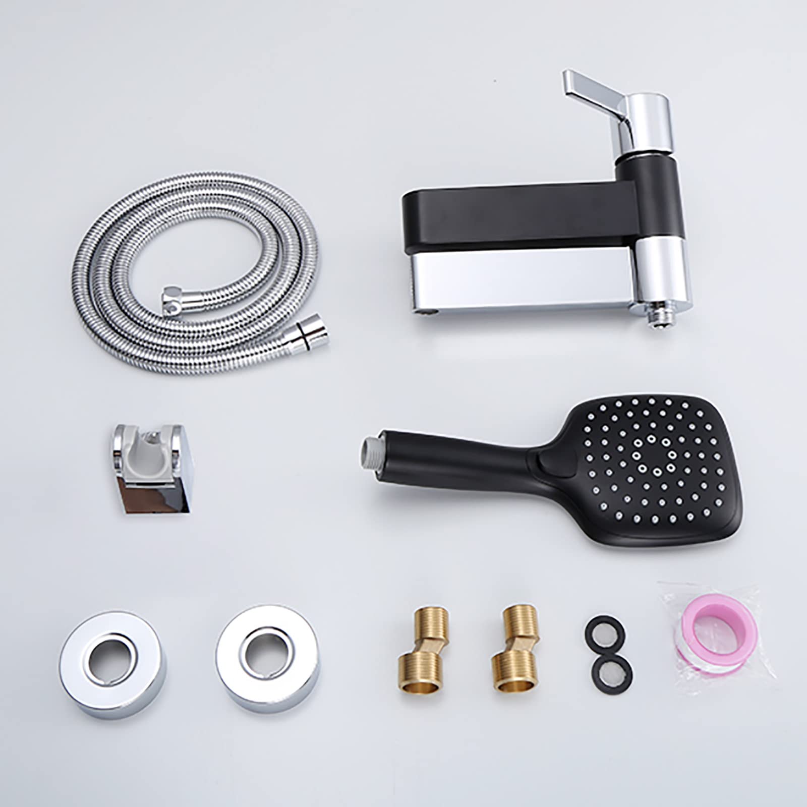 Rubinetto da Bagno con 3 funzioni Porta Portatile Vasca per Doccia Rubinetto Cavalcata a Parete Pieghevole Miscelatore vano Tocco di vano da Bagno Tocco a Manico Singolo e Rubinetto dell'Acqua