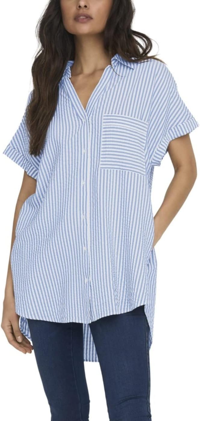 Cloud Dancer/Stripes:blue Mirange Stripe