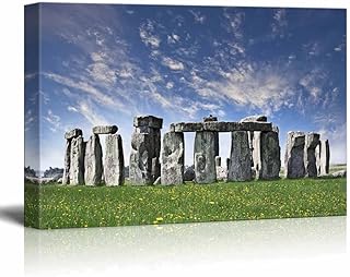 Canvas Prints Wall Art - Beautiful Scenery/Landscape Mysterious Stonehenge in UK | Modern Wall Decor/Home Decoration Stretched Gallery Canvas Wrap Giclee Print & Ready to Hang - 16" x 24"