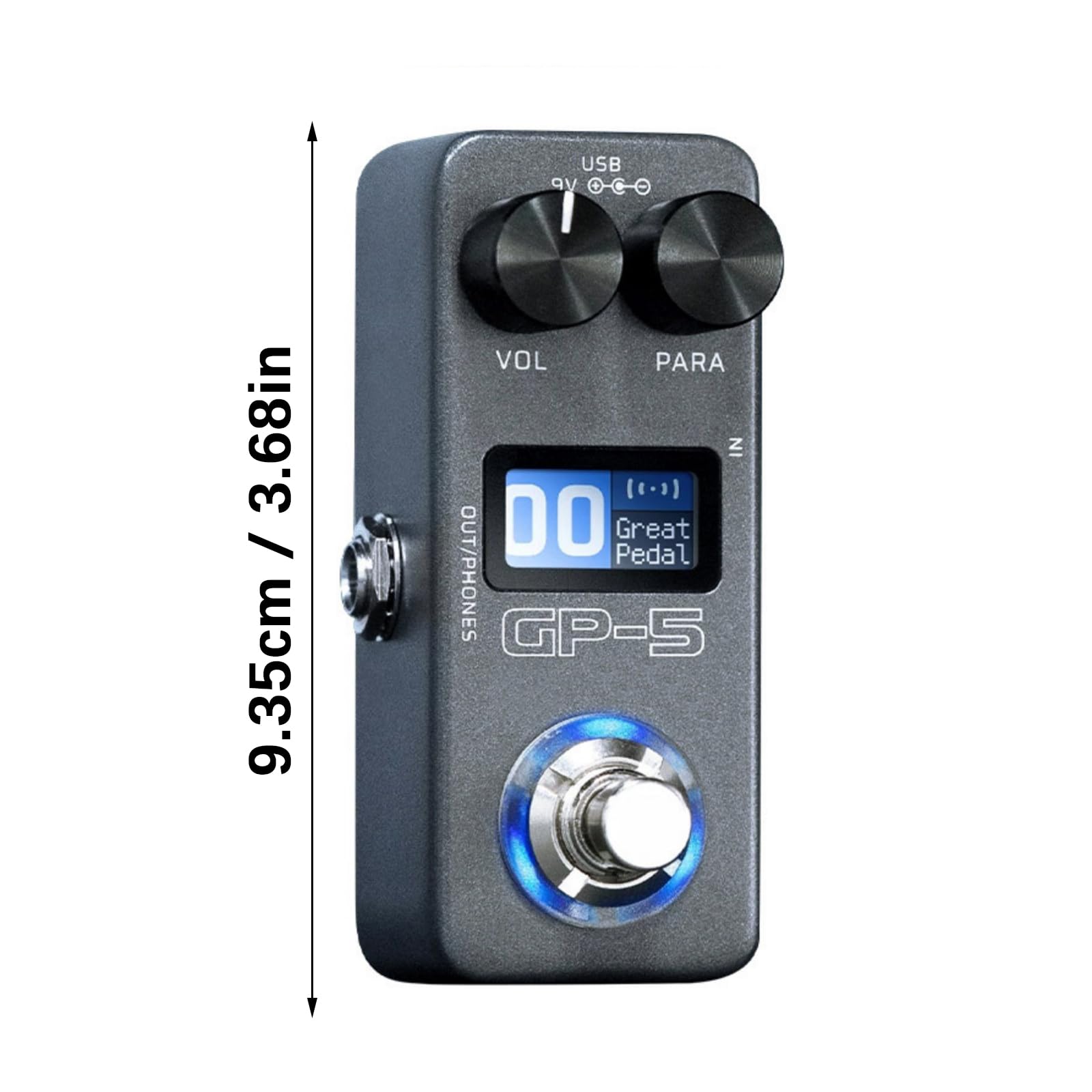 Gitarreneffektprozessor, digitales Nachhall Gitarreneffektgerät, über 100 Presets und Tone Loader für Aufnahmeverstärker mit Drum Machine