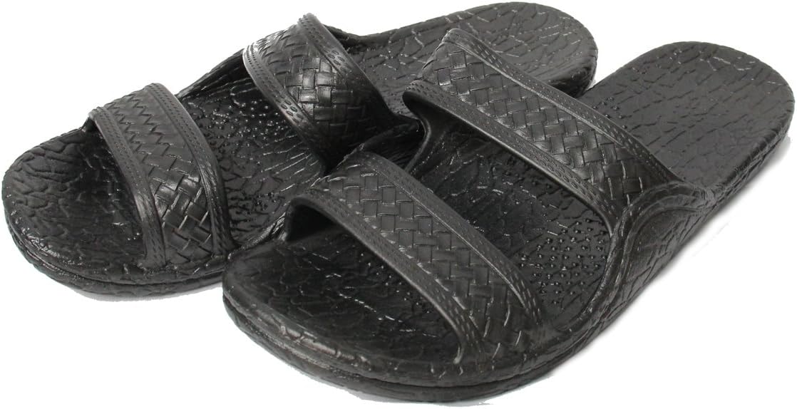 Kali Footwear Women's Jesus Hawaii Open Toe Double Strap Hawaiian Sandals Simple(Black,9)