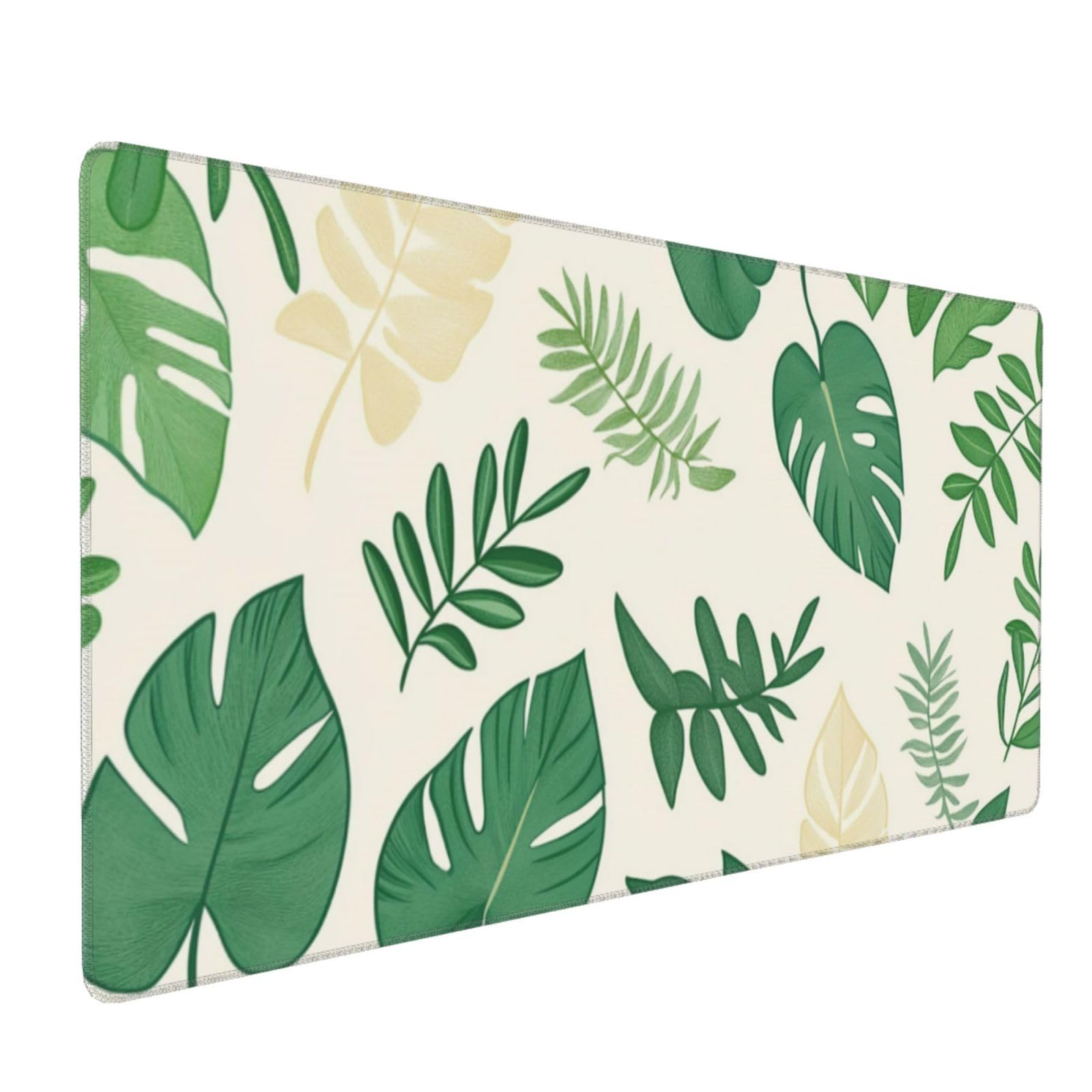 Tapis de Souris XXL 90 x 40 cm, Vert & Feuille Tapis de Bureau G669