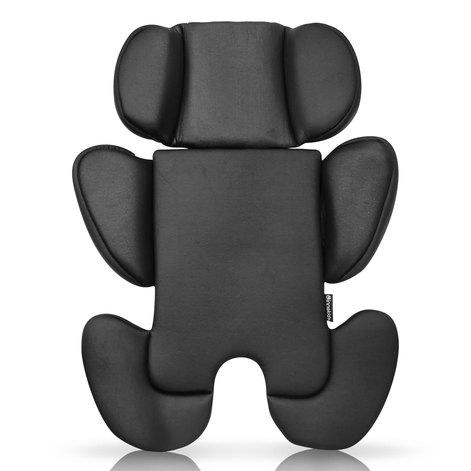 Innokids Soporte de Cuerpo de Cabeza de bebé para recién Nacido, Suave y Acolchado, Soporte Desmontable para Cabeza y Lateral para Asientos de Coche, cochecitos (Negro)