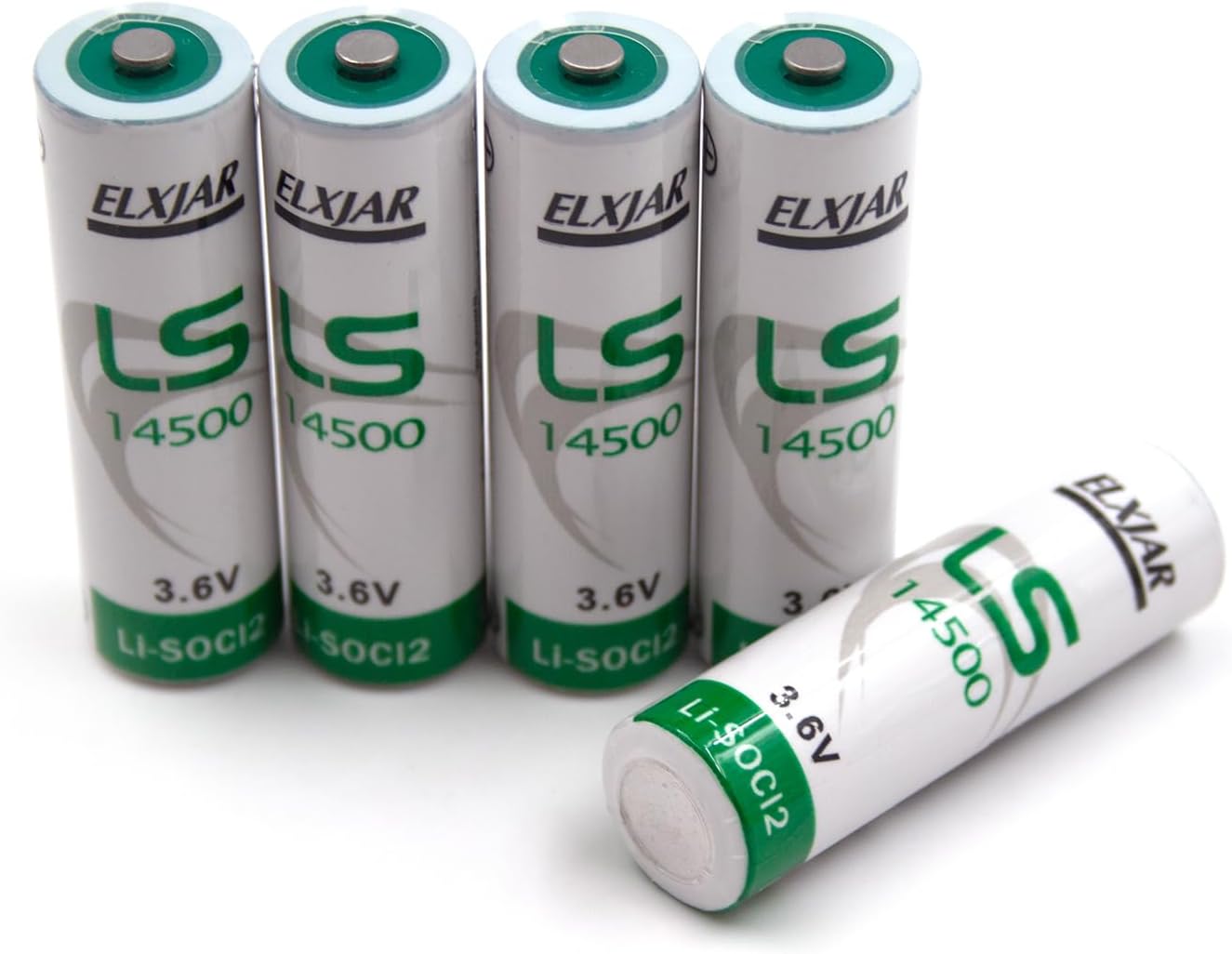 elxjar (5-Pack) 3.6V LS14500 Battery, Water Electricity Meter PLC Facility Equipment Spare Generic Battery ER14505