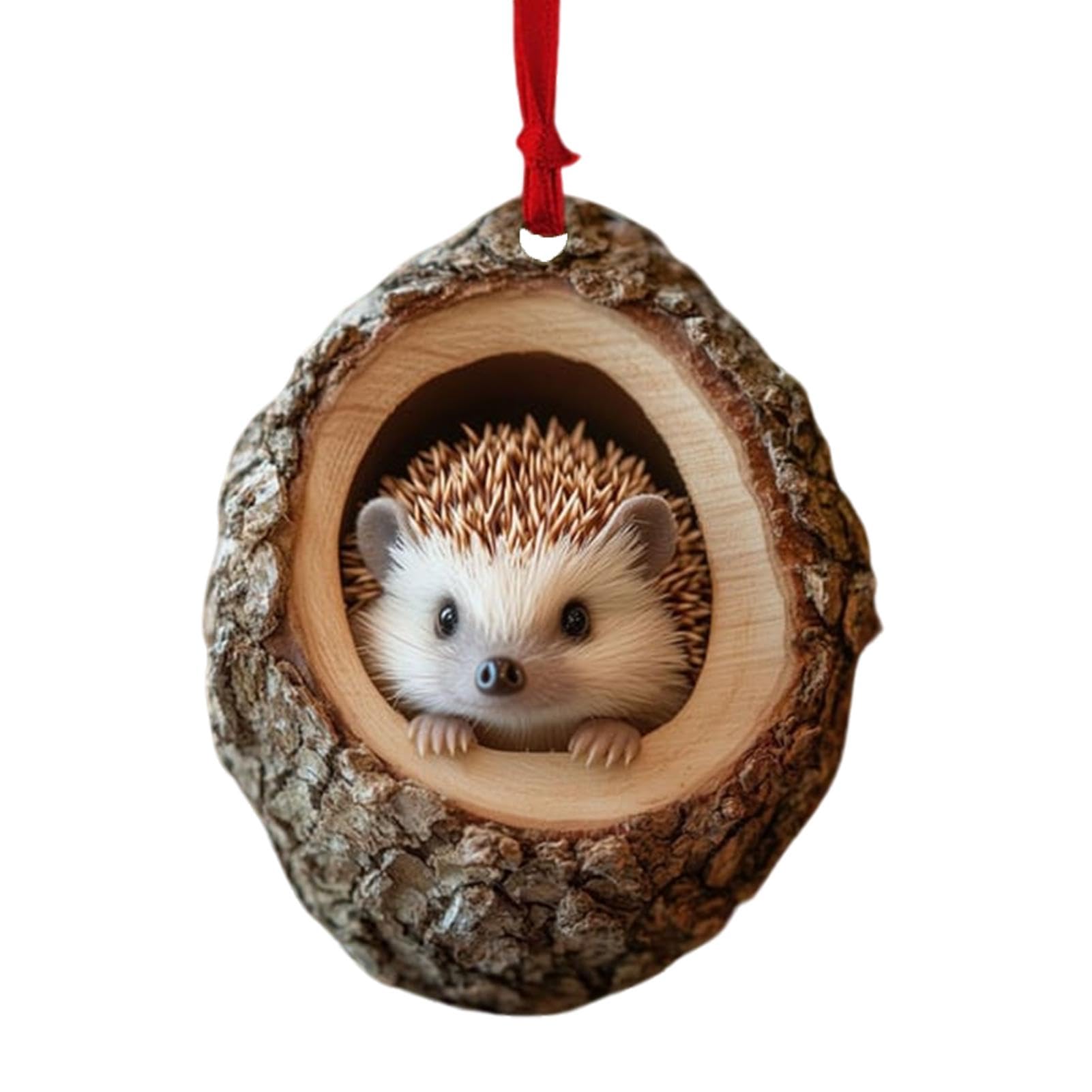 Acrylic Racoon Owl Christmas Tree Decorations, 2D Raccoon Squirrel Ornament Pendant, Cute Animal Rustic Seasonal Décor, Hedgehog Bunny Bird Christmas Ornaments For The Home, Ceiling, Shelf, Bookshelf