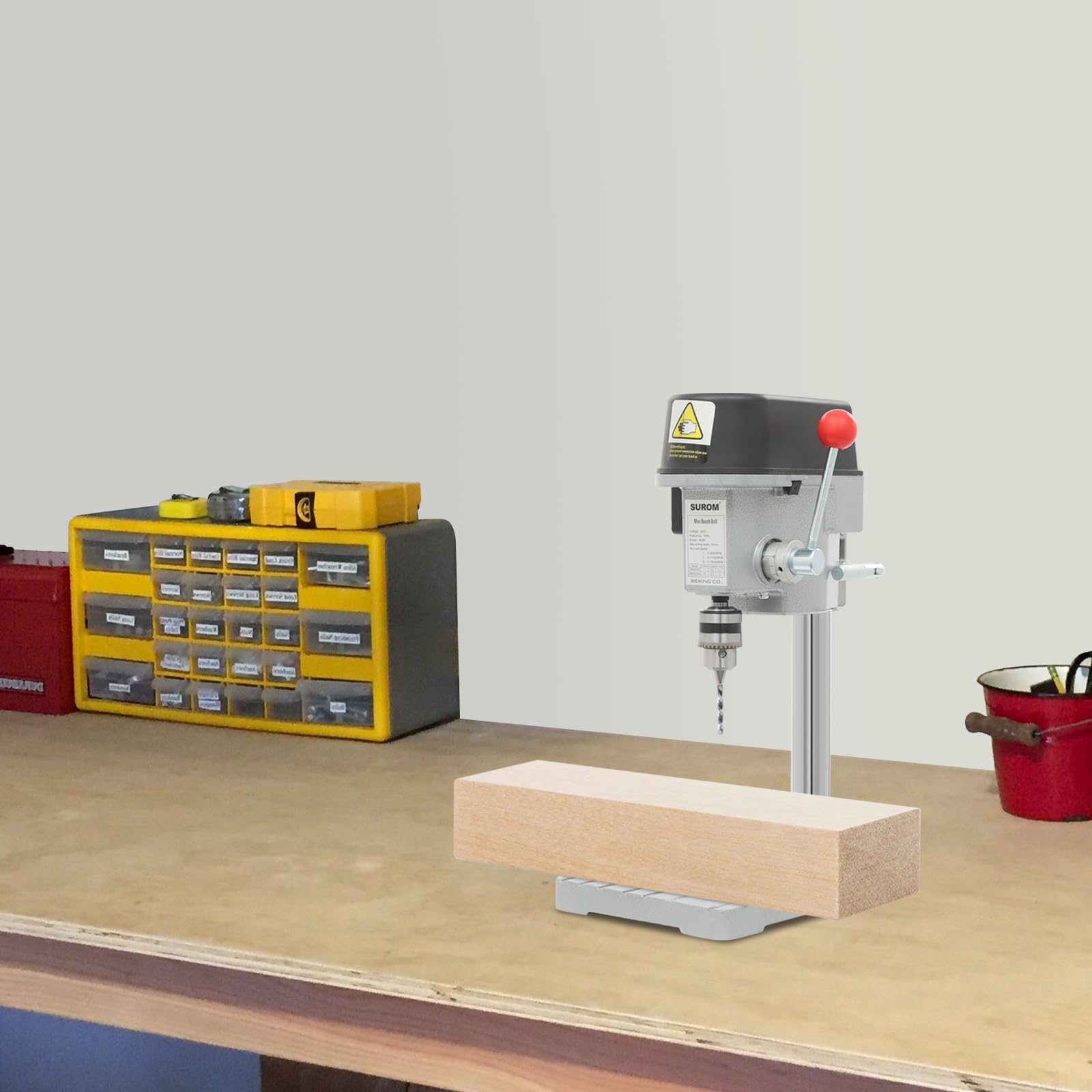 Taladro de banco de trabajo portátil de 340 W taladros de columna de velocidad ajustable para bricolaje y modelismo