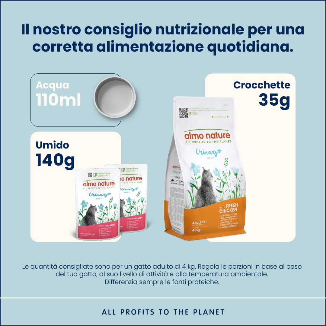 almo nature Functional Urinary Help - Cibo Umido per Gatti Adulti al Salmone - Supporto per Il Benessere delle Vie Urinarie - 30 Buste da 70g