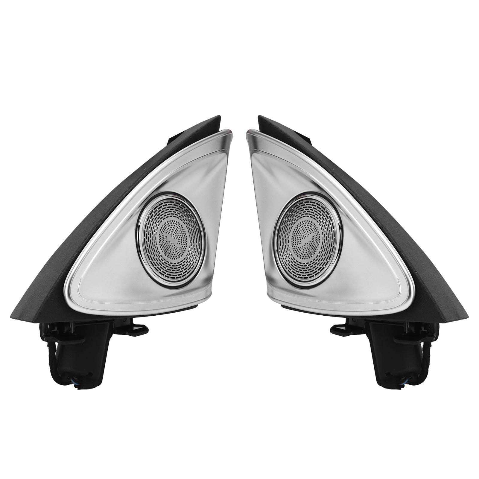 Tweeters de Altavoces de Audio para Automóvil, Juego Tweeters Altavoz con Rotación 4D para Clase E W213 2017-2021, Superficie Lisa, Luz Ambiental LED 64 Colores, Actualización Sonido Automática