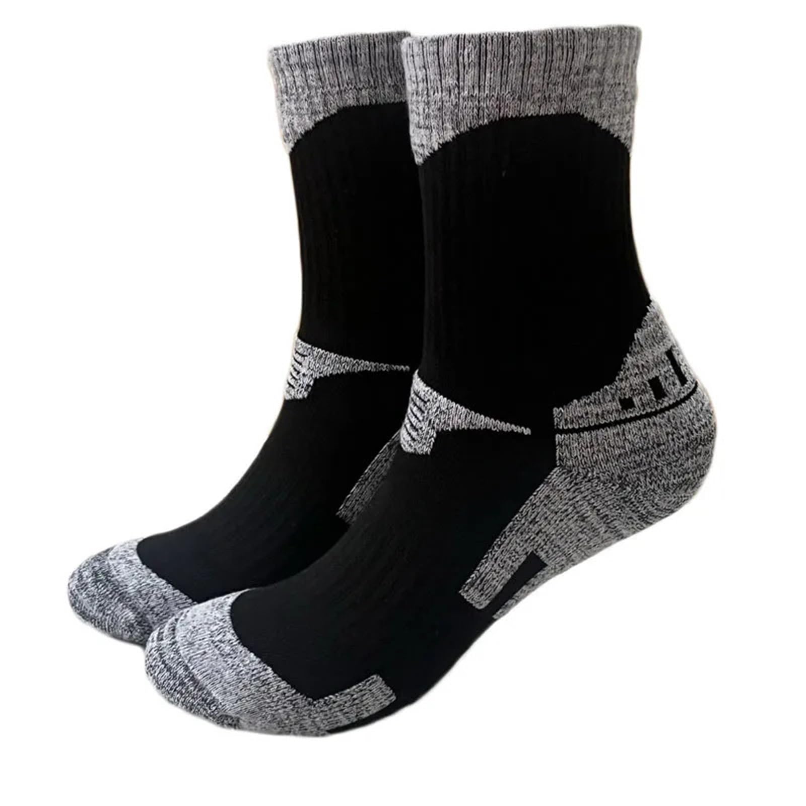 JIANZHONG Skisocken, 3 Paar, dicke Wandersocken, Kompression, rutschfest, Winter, Camping, Thermosocken, warme Sportsocken, Herren und Damen, Trekkingsocken, Snowboard