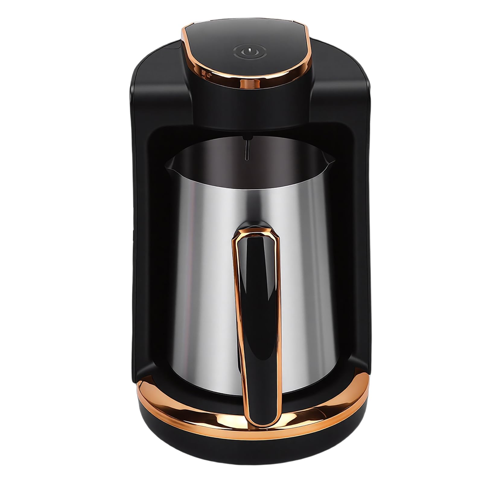 Generic Przenośny Turecki Ekspres do Kawy o Mocy 550 W ze Stali Nierdzewnej i Pojemności 250 Ml na jedną filiżankę Po Turecku do Podróży W Biurze Domowym (Wtyczka UE 220 V)