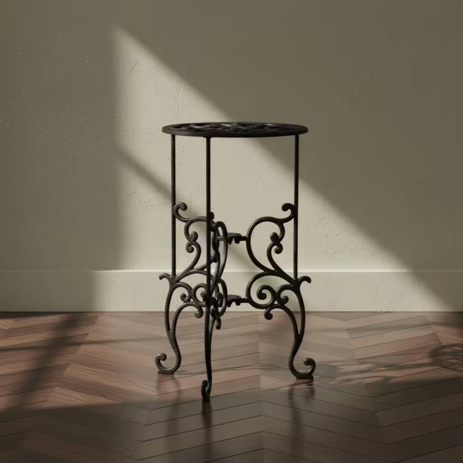 MagiDeal Meuble Présentoir à Plantes Antique avec , Support De Pot De Fleurs En Fer Forgé - Support De Fleurs À Deux Niveaux