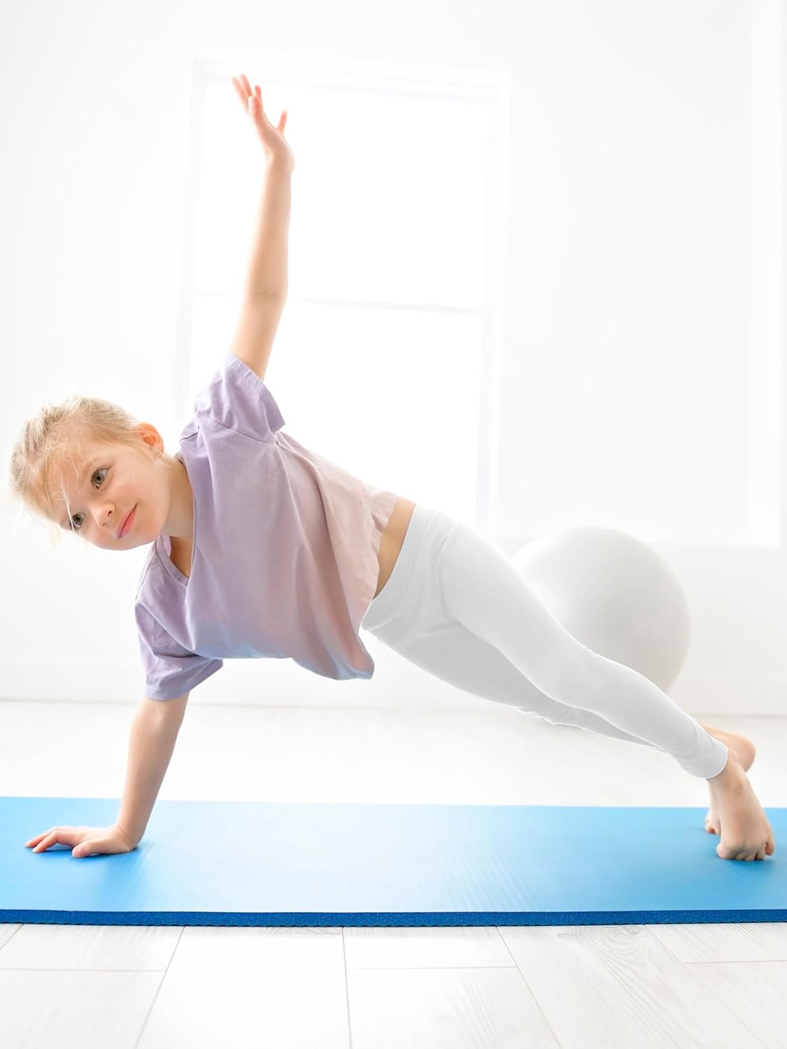 Resinta 5 Packs Toddler and Baby Girls Leggings Pants Full Length Cotton Basic Leggings Stretchy Soft Leggings Tights Pants - Image 2