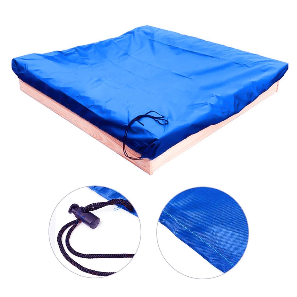 Mipcase Outdoor Sandbox Cover Blue Garden Cover Snadbox Shade Small Bath Square Shape