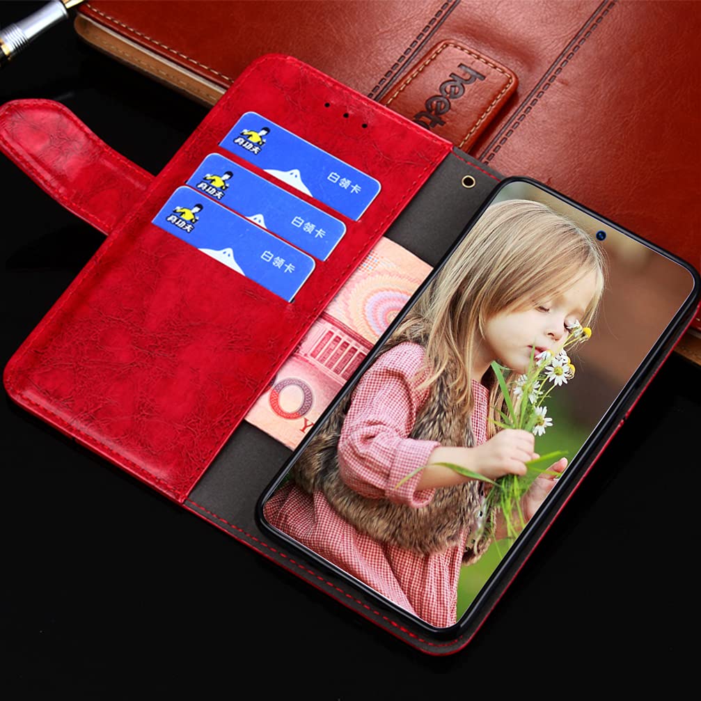 LEYAN Cover per Xiaomi Poco F3 / Xiaomi Mi 11i 5G, Custodia Folio in Pelle Flip Wallet Libro Case con Portafoglio, Premium PU/TPU Magnetica Cover con Supporto di Stand/Carte Slot (Blu