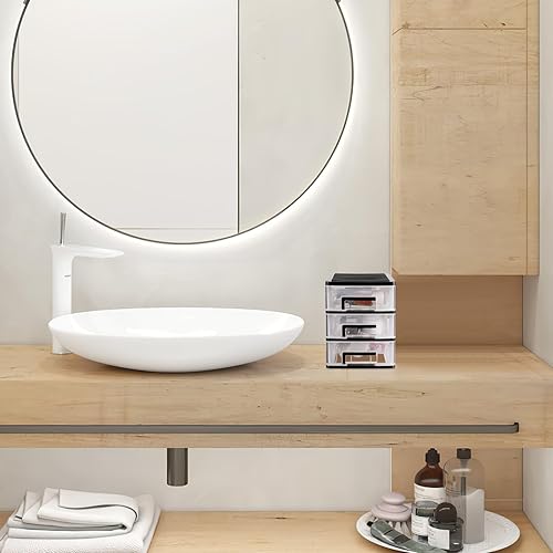 Miniatura 7 de Gatuida Cajones de almacenamiento de plástico, cajón de escritorio transparente, caja de almacenamiento, caja de almacenamiento multicapa para