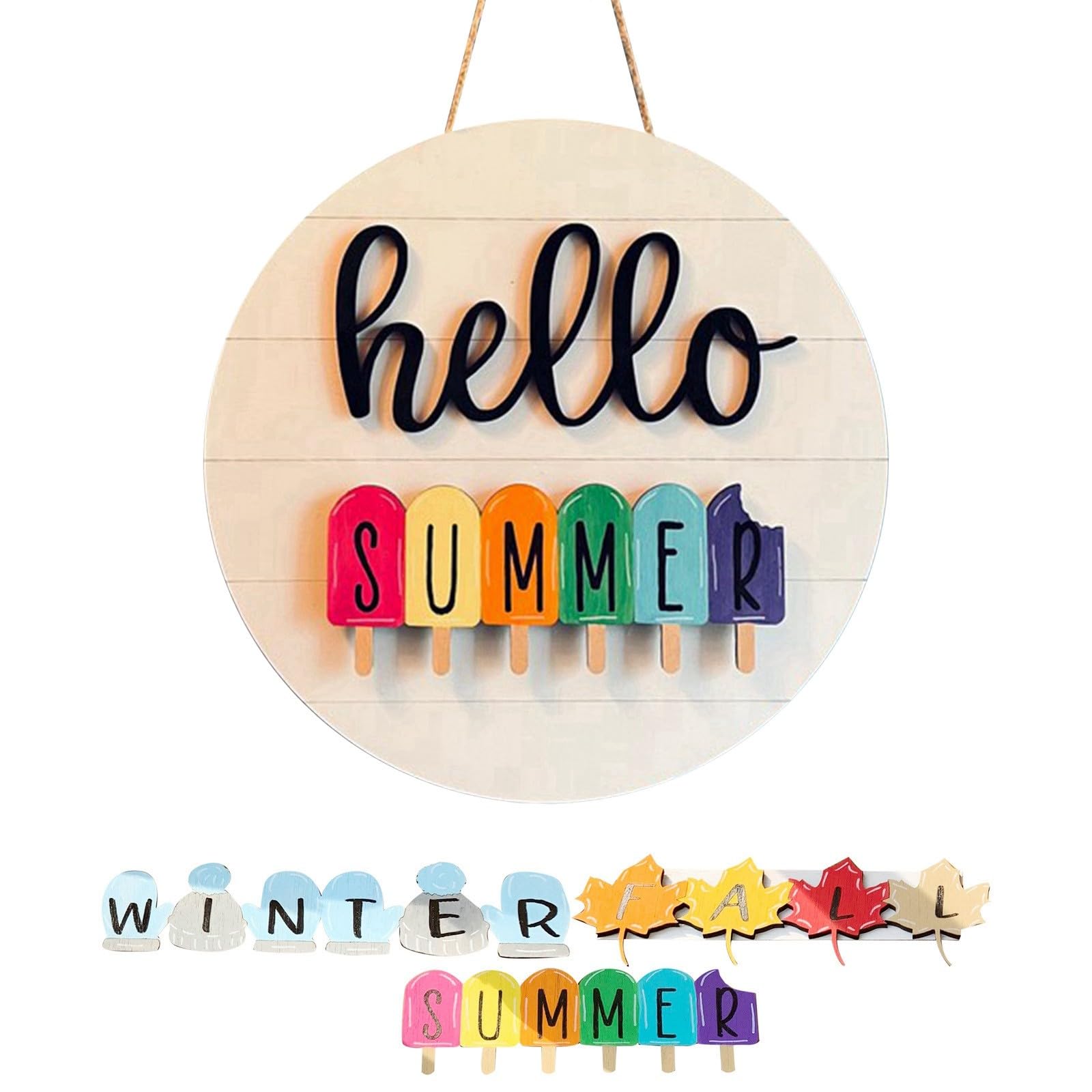 Interchangeable Welcome Classroom Door Sign, to Our, Funny Back To Schools Props, with 12 Pcs Seasonal Replaceable Ornaments, to Welcomes for Classrooms Porch Front Decor (CHUOZI)