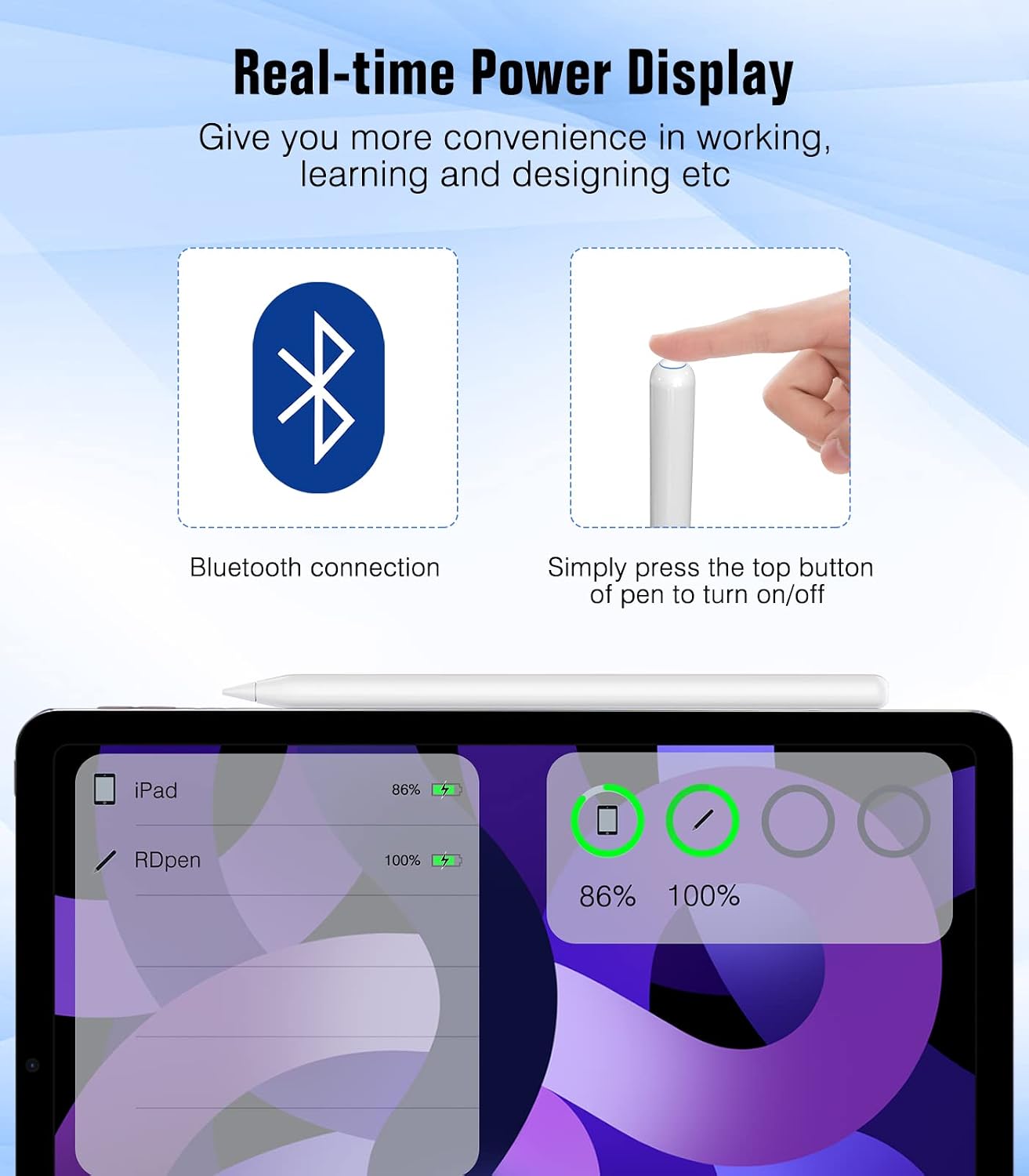 MoKo iPad Pencil 2nd Generation with Magnetic Wireless Charging,Apple Pencil 2nd Generation,Stylus Pen for iPad Pro 12.9 in 6/5/4th,iPad Pro 11 in 4/3,iPad Air 5/4,iPad Mini 6th,Tilt & Palm Rejection