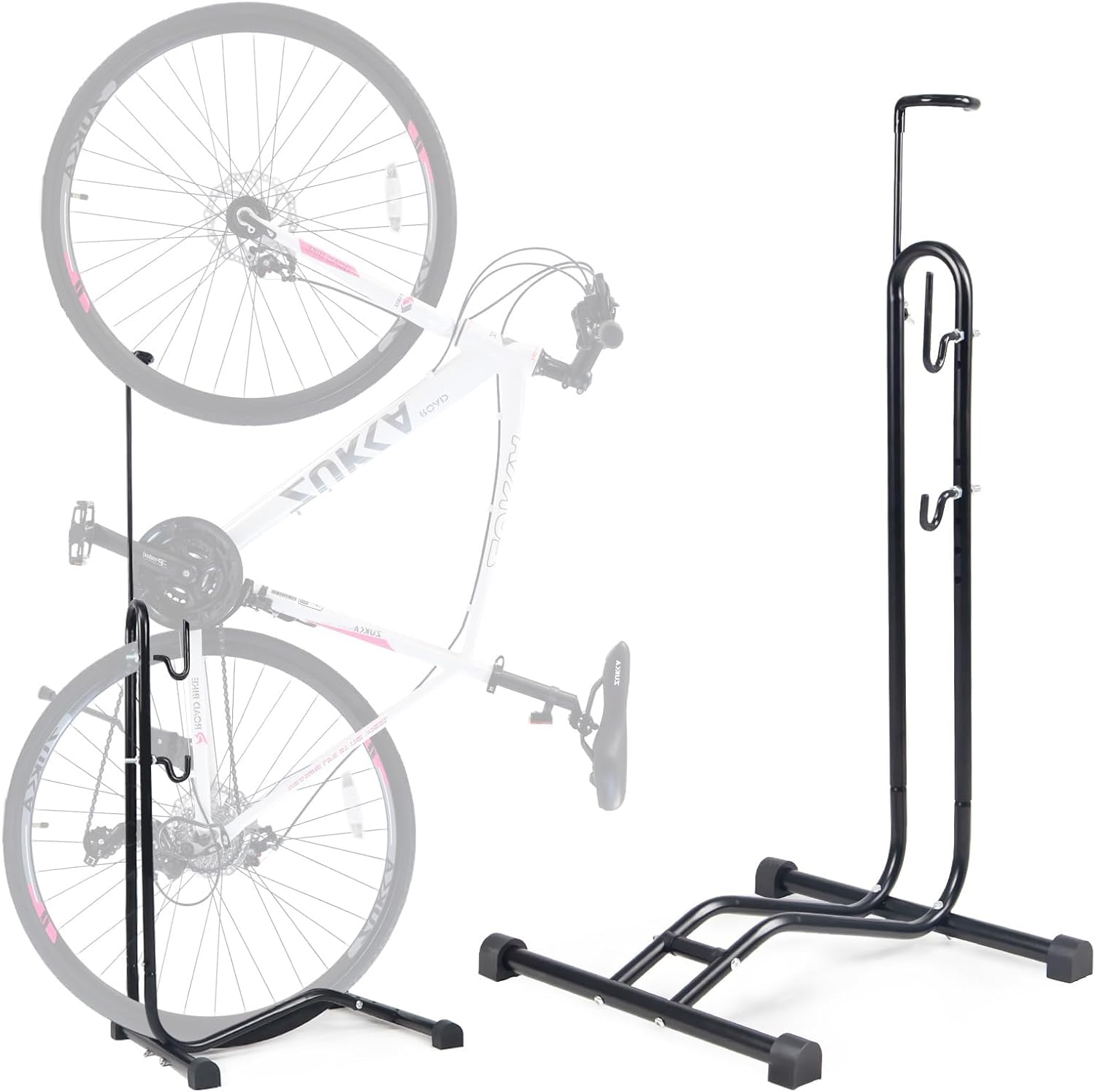 Bike Floor Stand Parking Rack, 3 in 1 Metal Bicycle Storage Racks, for Mountain Road Bikes Upright Bike Stand