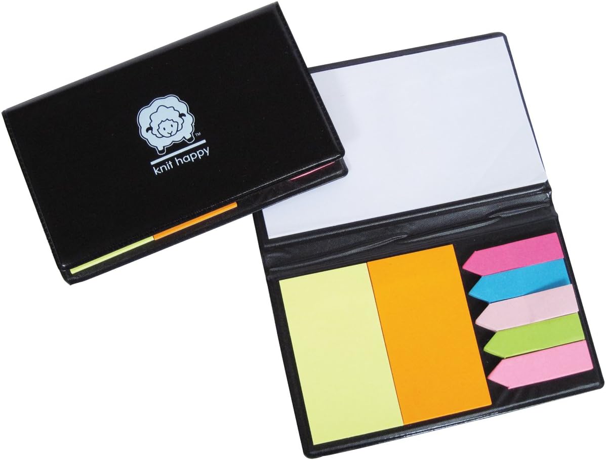 Knit Happy Sticky Note Organizer-Black