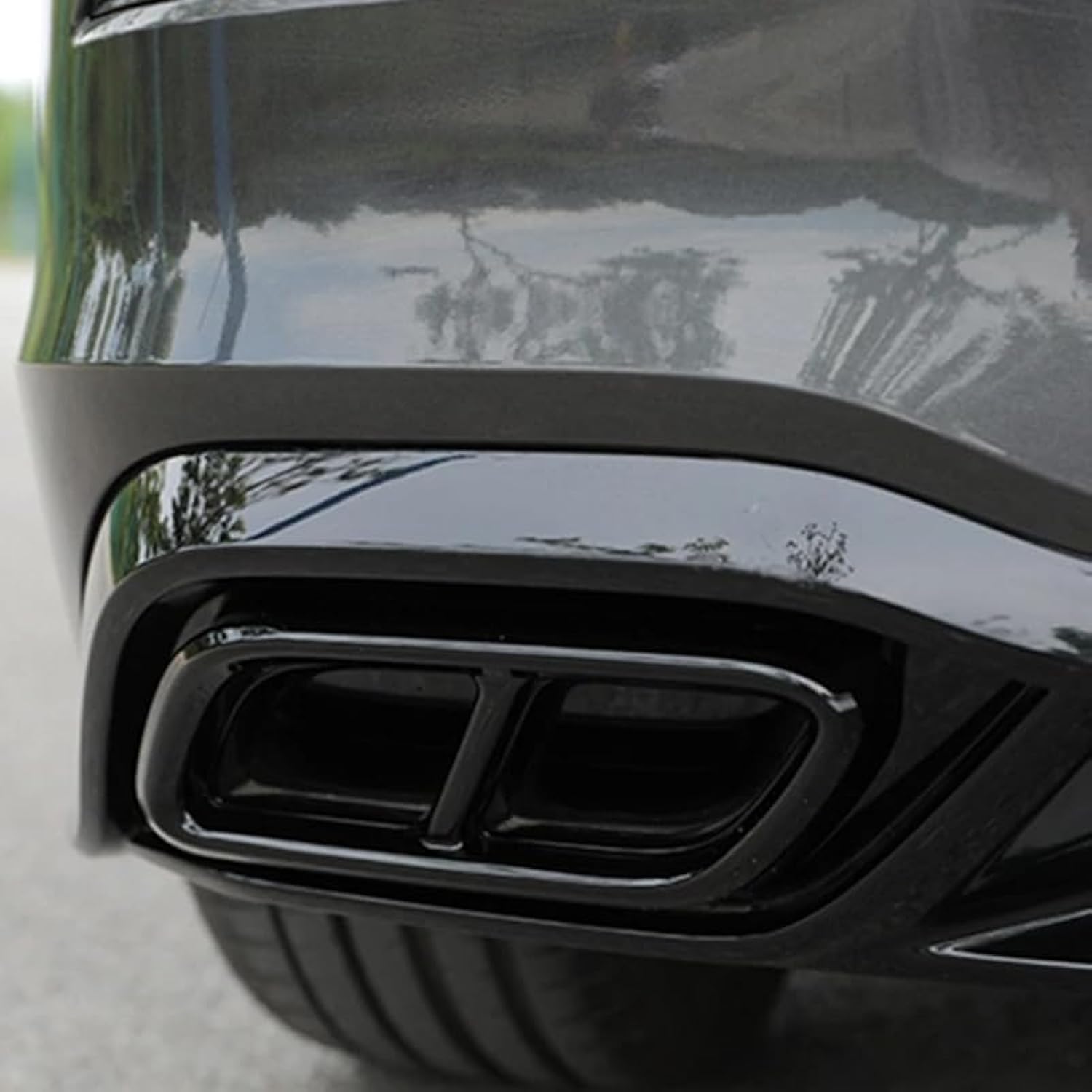 HIGH FLYING Per Golf 8 Mk8 R-Line 2020 2021 2022 2023 Coperchio del Tubo di Scarico della Coda Plastica ABS 2 Pezzi, Non per Golf Variant