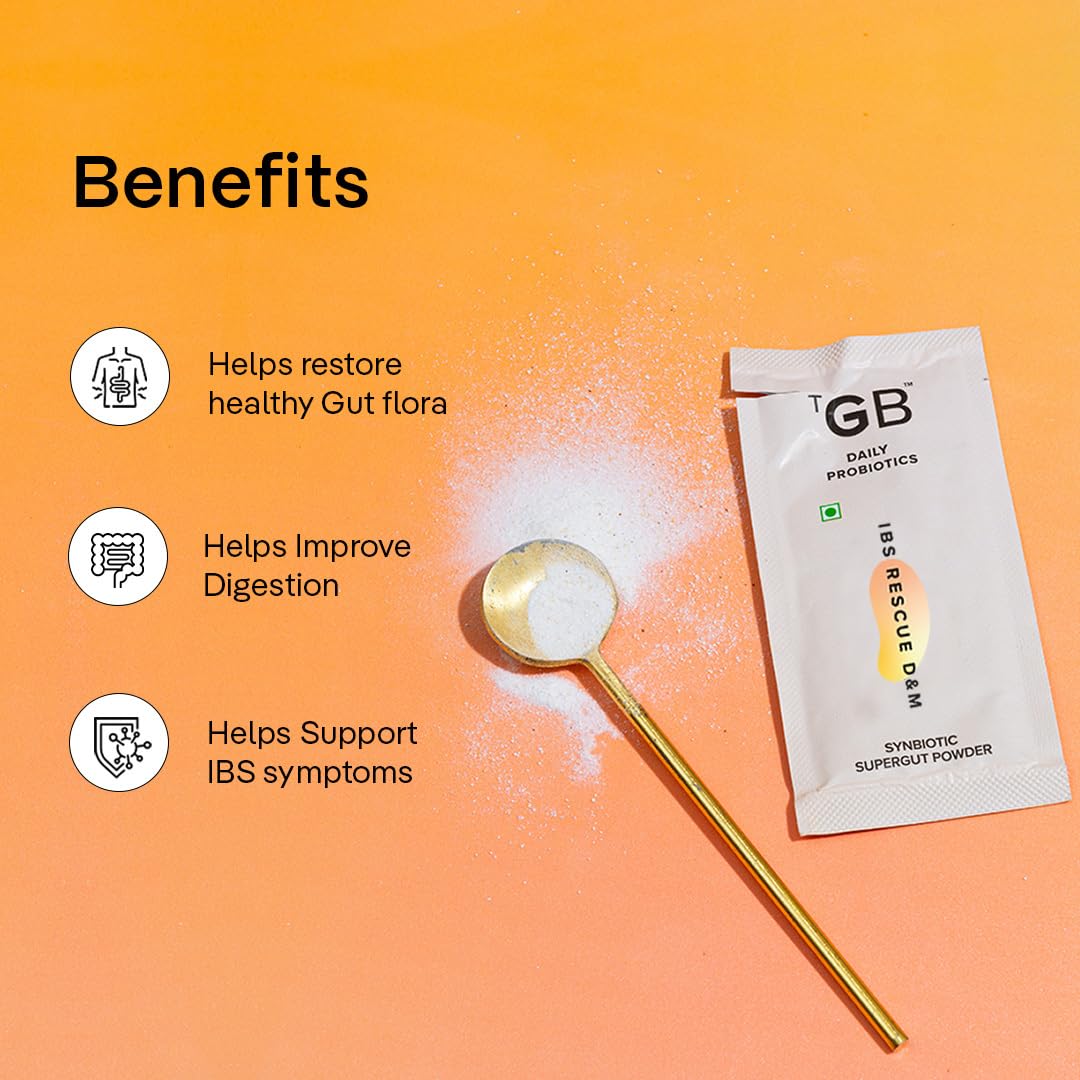 The Good Bug IBS Rescue D&M | Pre & Probiotic for Chronic Diarrhea, Watery Stools & Abdominal Discomfort Relief | Gut Health Supplement with L. rhamnosus GG & S. boulardii | 15 Day Pack