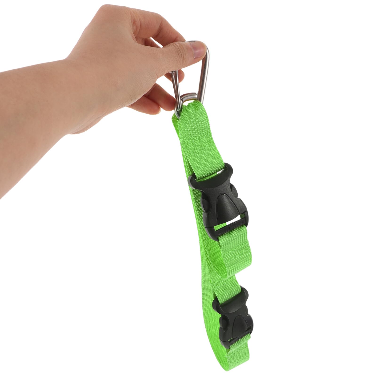 Clip Porta Pinne Subacquee con Cordino Verde a Sgancio Rapido, Cinghia Regolabile per Attrezzatura Immersione, Accessorio Compatibile per Maschera e Pinne, per Sport Acquatici