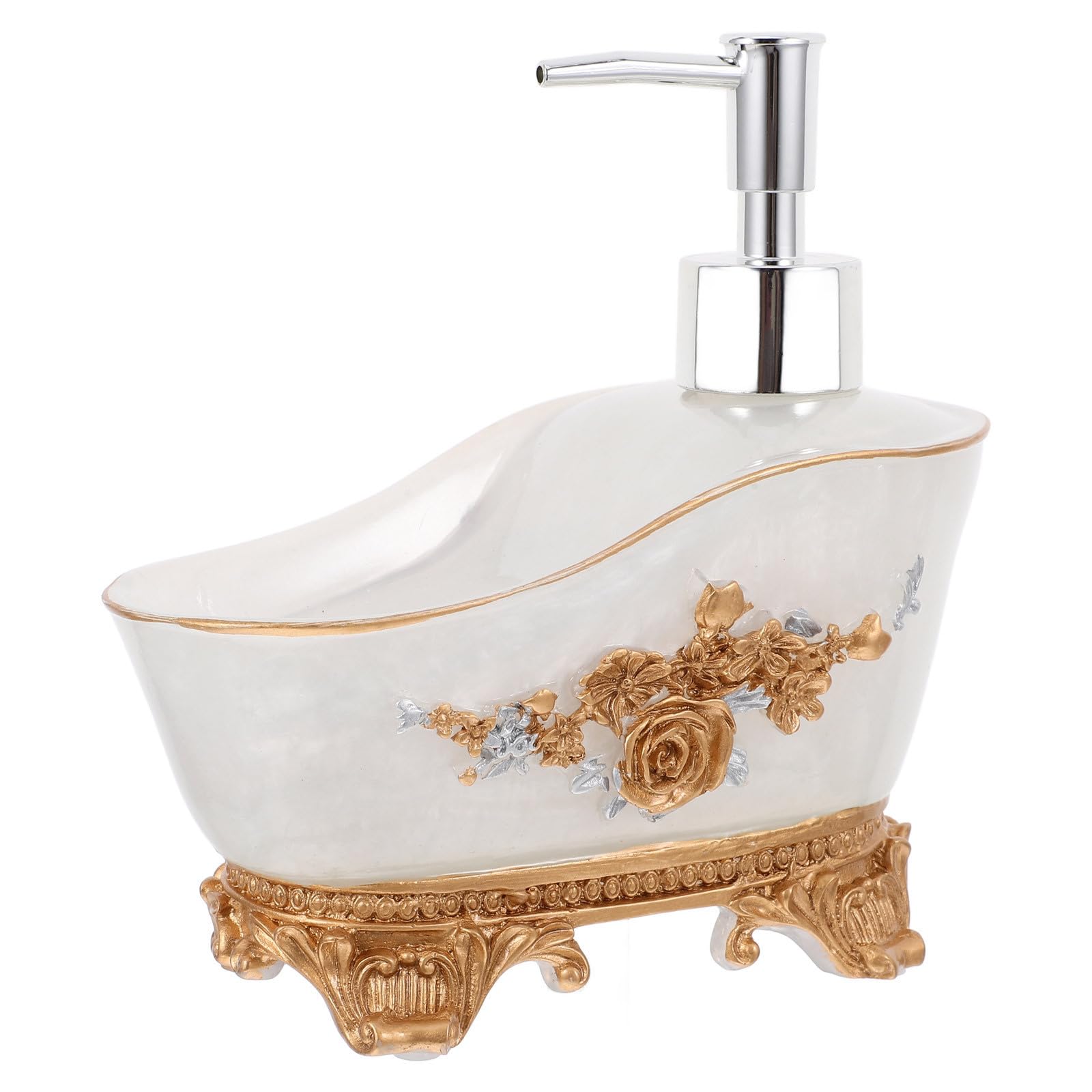 Distributeur de lotion rechargeable Luxshiny au design vintage élégant en résine