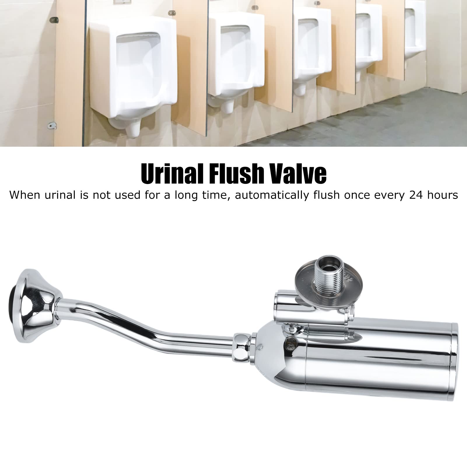 Válvula Automática de Inducción para Urinario, Enjuague Inteligente para Urinario, Válvula de Descarga para Urinario de Baño Montada en La Pared, Eliminación de Olores, para Hoteles