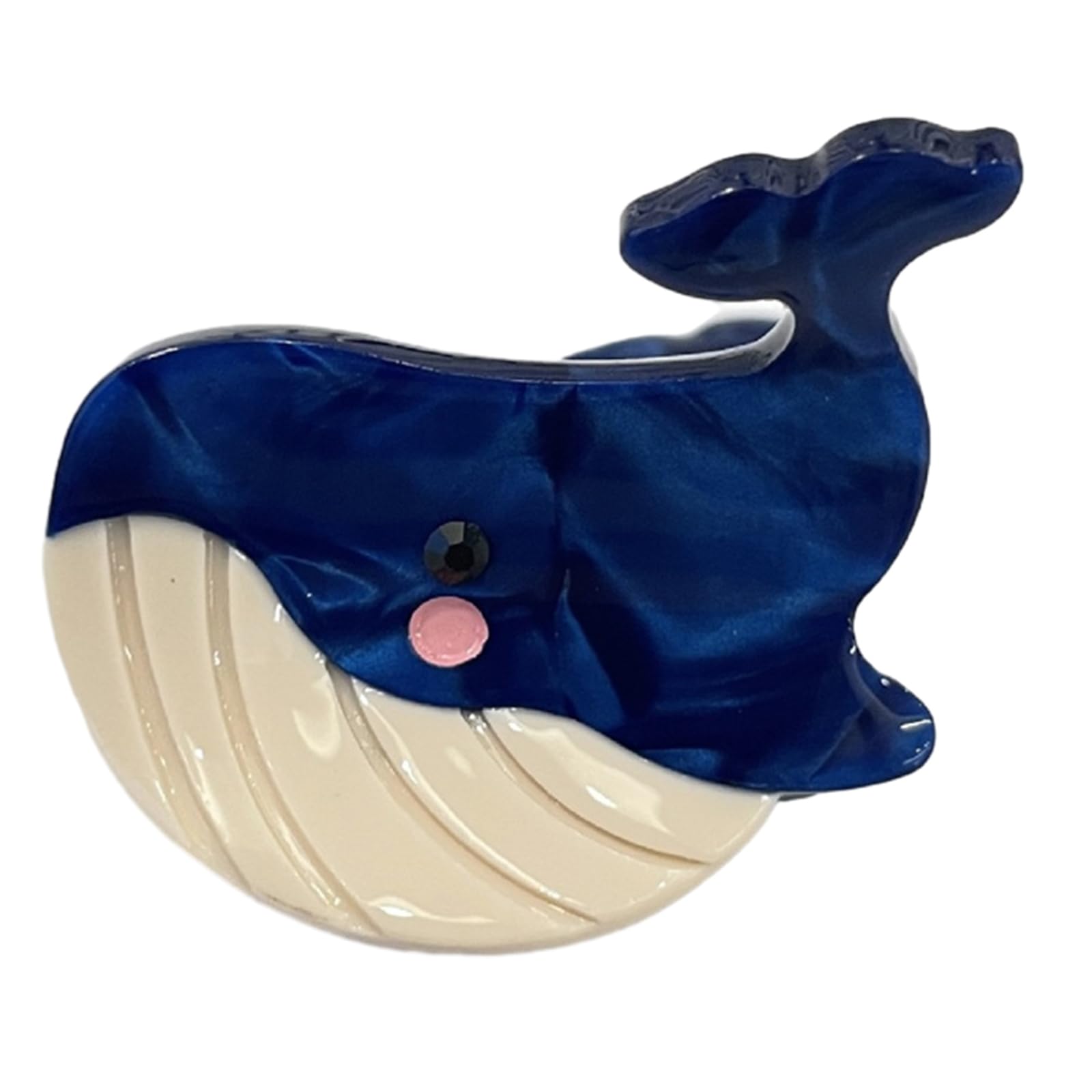 Laruisee Women's Blue Whale Marine Life Hair Clip Mini Hair Claw Clip Cute Adornment Catch Whale Barrettes Hair Styling Tool Ornament Cute Cartoon Hair Clip
