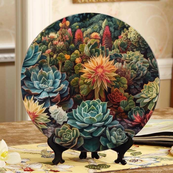 Sailboat at Sunset 10-inch Ceramic Plate for Wall Display or Tabletop, with Stand & Hook DP-545525672