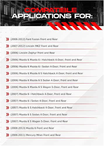 Miniatura 2 de R1 Concepts Front and Rear Brakes and Rotors| Hardware Included| Front and Rear Ceramic Brake Pads and Rotors Kit| Fits 2006-2012 Ford Fusion;