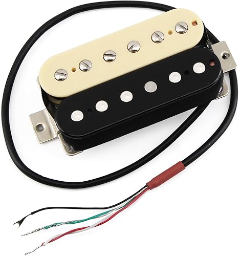 Miniatura 5 de FLEOR Alnico 5 Pastillas de guitarra Zebra Neck and Bridge Humbucker Set